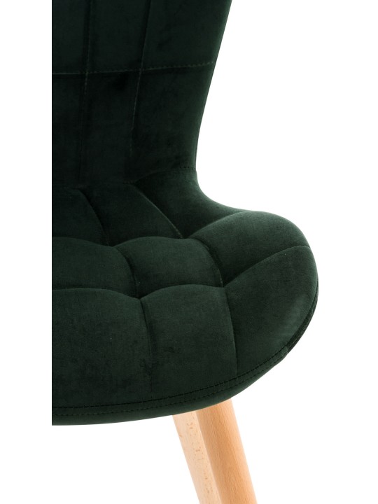Sæt med 4 stole Elda velvet, grøn