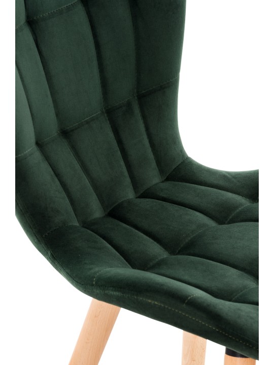 Sæt med 4 stole Elda velvet, grøn