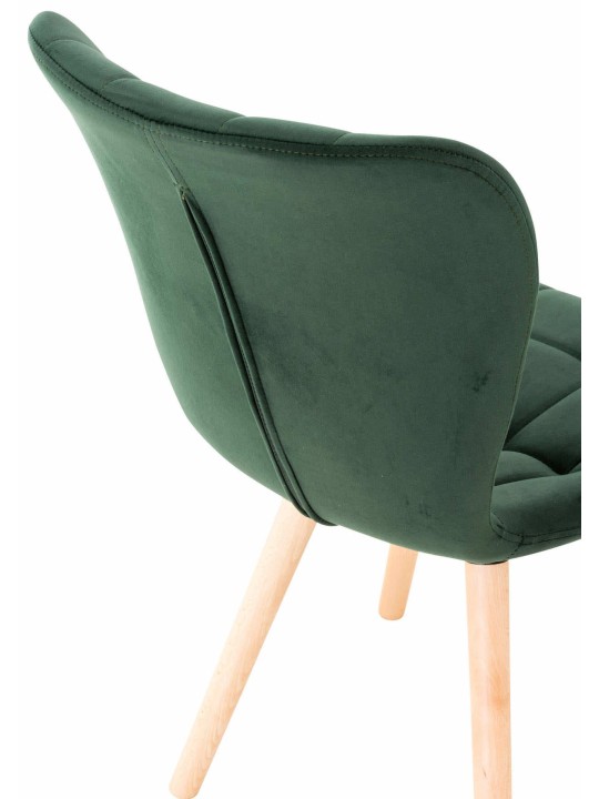 Sæt med 4 stole Elda velvet, grøn