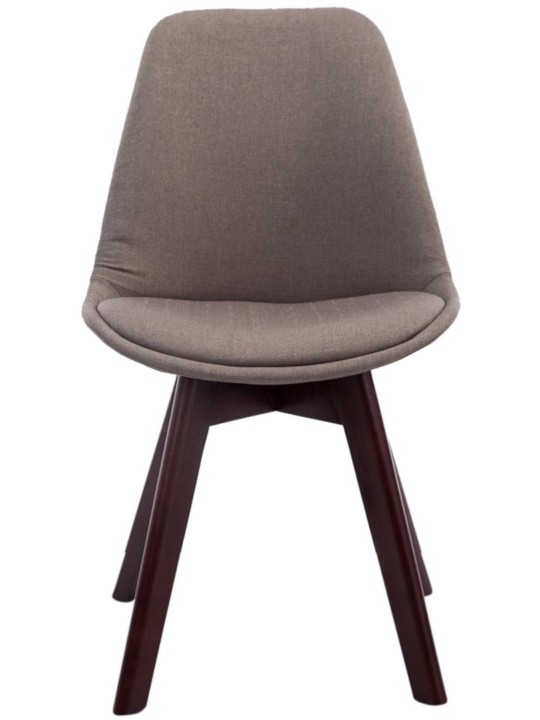 Sæt med 4 besøgsstole Borneo V2 valnødstof, taupe