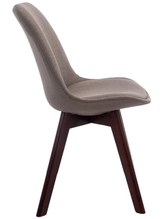 Sæt med 4 besøgsstole Borneo V2 valnødstof, taupe