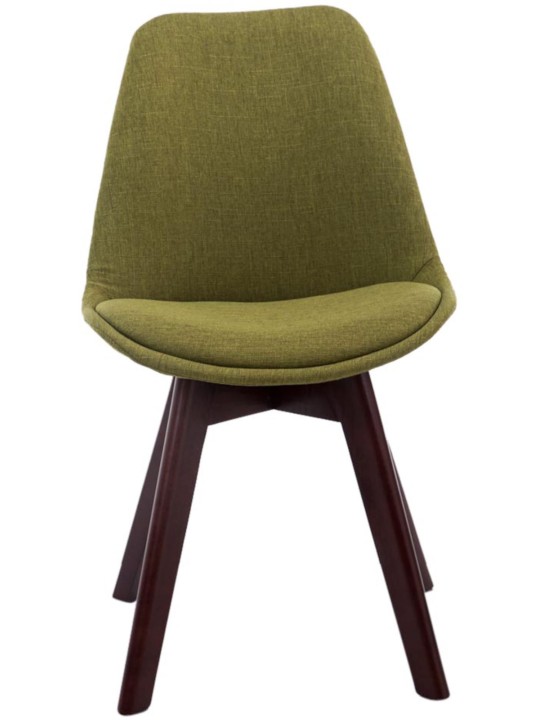 Sæt med 4 besøgsstole Borneo V2 valnødstof, grøn Sæt med 4 besøgsstole Borneo V2 valnødstof, grøn