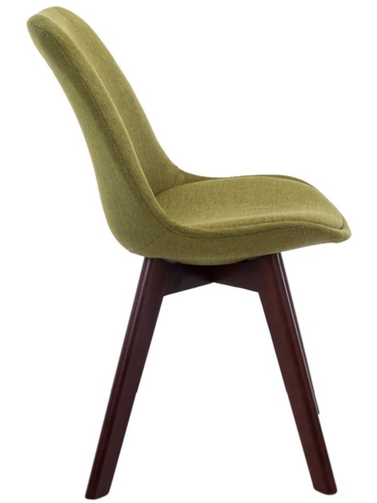 Sæt med 4 besøgsstole Borneo V2 valnødstof, grøn Sæt med 4 besøgsstole Borneo V2 valnødstof, grøn