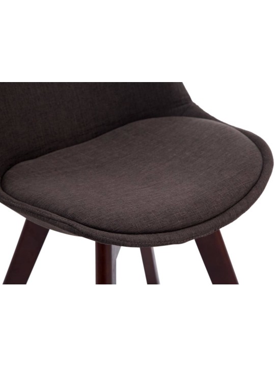 Sæt med 4 besøgsstole Borneo V2 valnødstof, mørkegrå