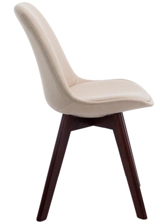 Sæt med 4 besøgsstole Borneo V2 valnødstof, creme Sæt med 4 besøgsstole Borneo V2 valnødstof, creme