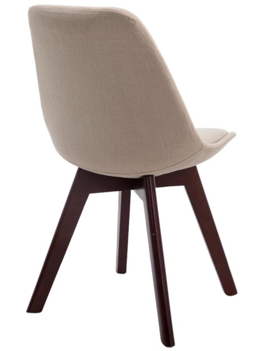 Sæt med 4 besøgsstole Borneo V2 valnødstof, creme Sæt med 4 besøgsstole Borneo V2 valnødstof, creme