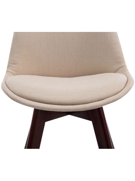 Sæt med 4 besøgsstole Borneo V2 valnødstof, creme Sæt med 4 besøgsstole Borneo V2 valnødstof, creme