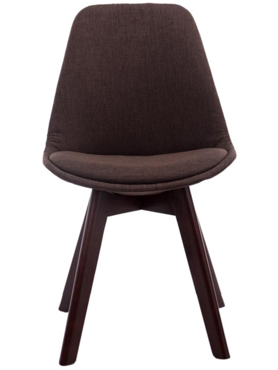 Sæt med 4 besøgsstole Borneo V2 valnødstof, brun Sæt med 4 besøgsstole Borneo V2 valnødstof, brun