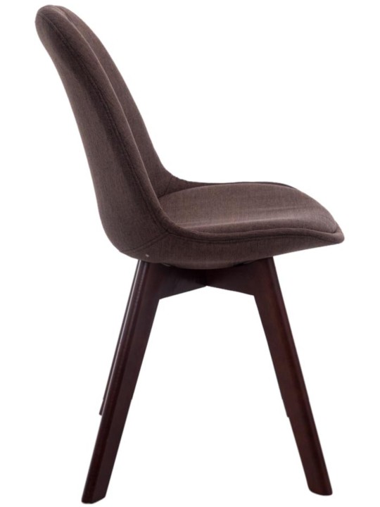 Sæt med 4 besøgsstole Borneo V2 valnødstof, brun Sæt med 4 besøgsstole Borneo V2 valnødstof, brun