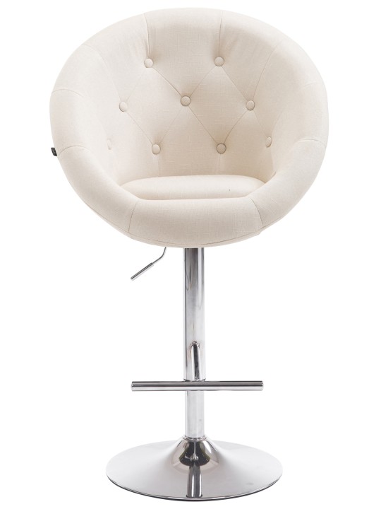 Barstol London V2 stof krom, creme