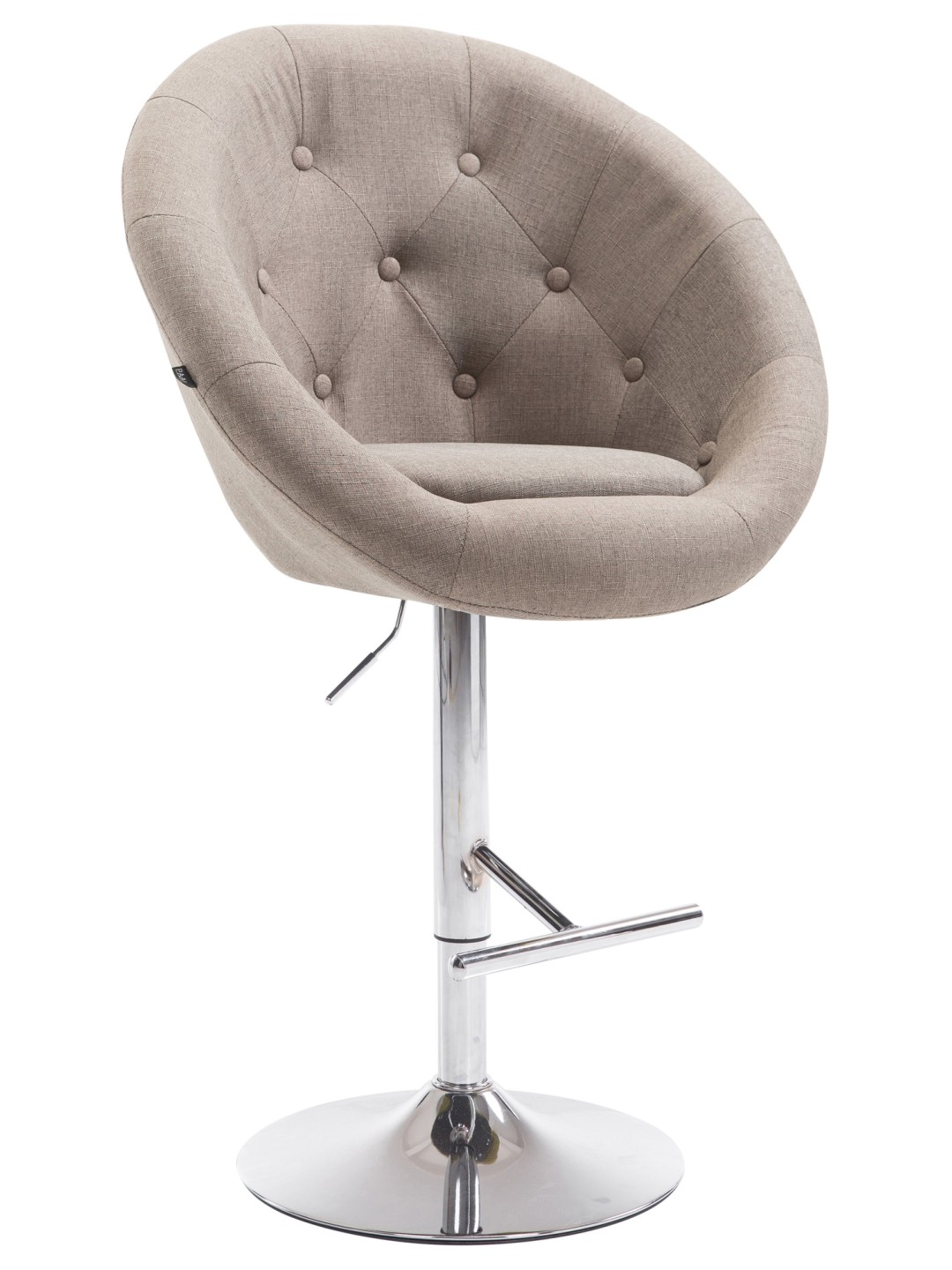 Barstol London V2 stof krom, taupe