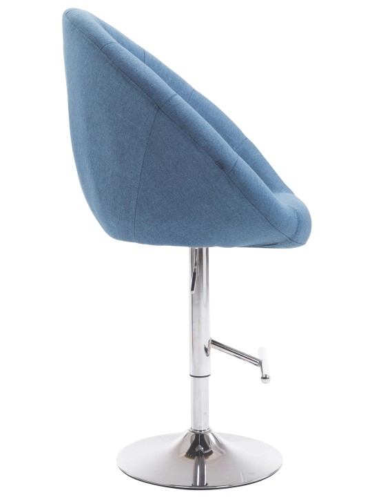 Barstol London V2 stof krom, blå