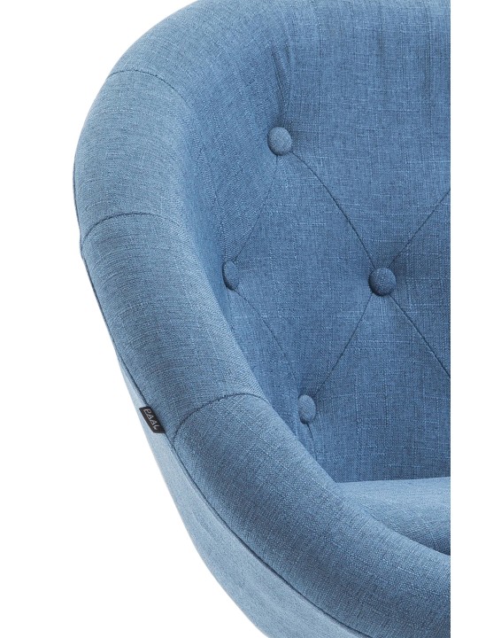 Barstol London V2 stof krom, blå