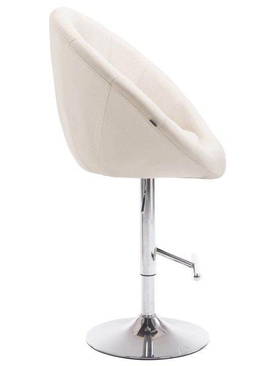 Barstol London V2 stof krom, creme