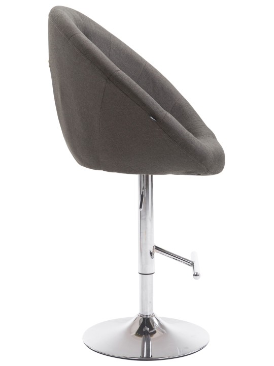 Barstol London V2 stof krom, mørkegrå