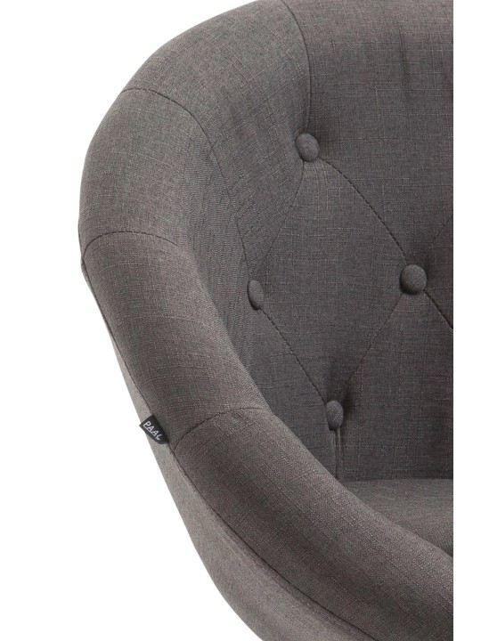 Barstol London V2 stof krom, mørkegrå