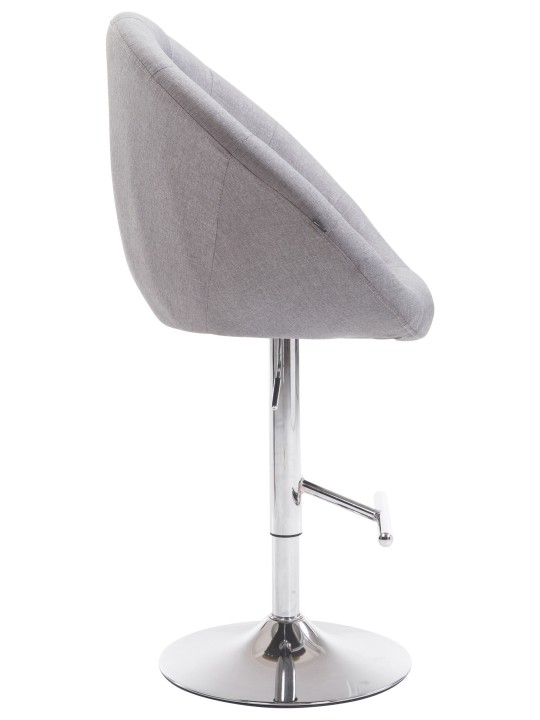 Barstol London V2 stof krom, grå