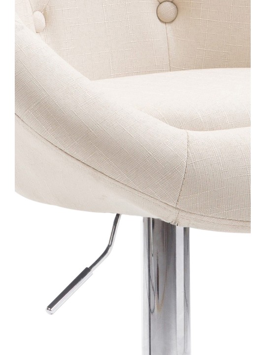 Barstol London V2 stof krom, creme