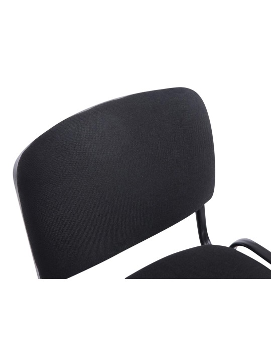 Sæt med 4 stole XL Ken stof, sort