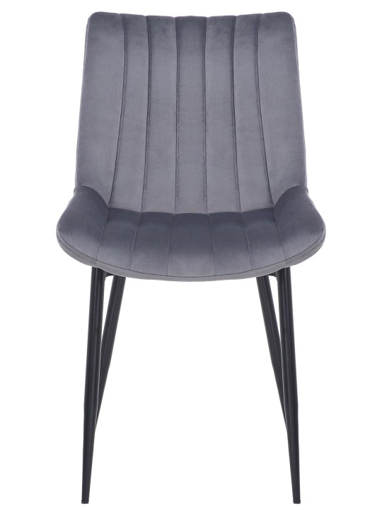 Sæt med 2 stole Rahden velvet, grå Sæt med 2 stole Rahden velvet, grå