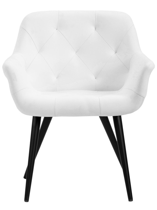 Spisestuestol Langford imiteret læder, hvid