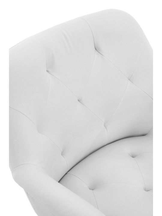 Spisestuestol Langford imiteret læder, hvid