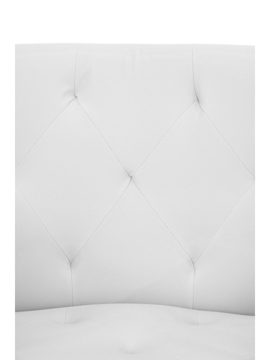 Spisestuestol Langford imiteret læder, hvid