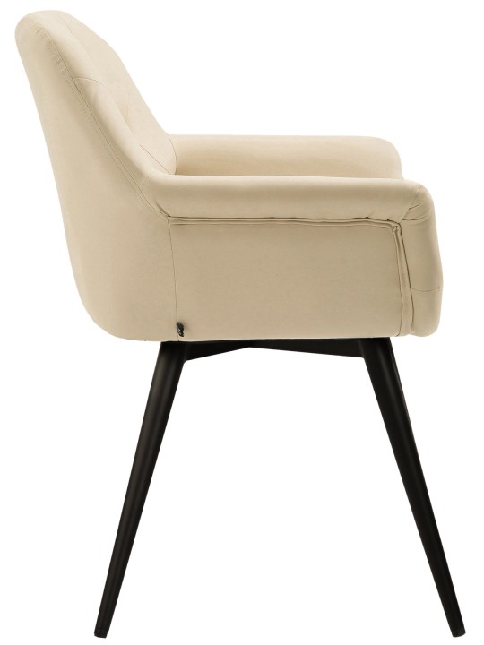 Spisestuestol Langford imiteret læder, creme