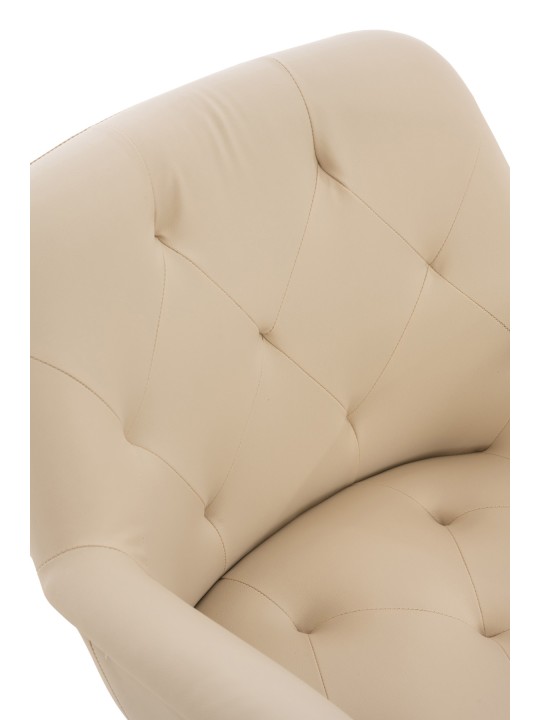 Spisestuestol Langford imiteret læder, creme