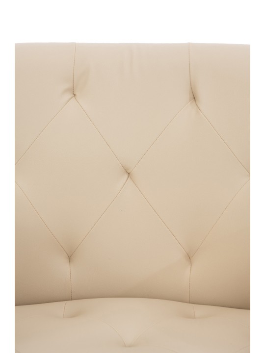 Spisestuestol Langford imiteret læder, creme