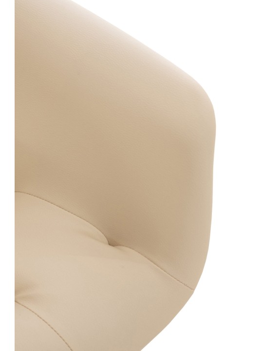 Spisestuestol Langford imiteret læder, creme