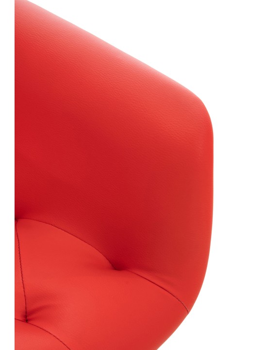 Spisestuestol Langford imiteret læder, rød