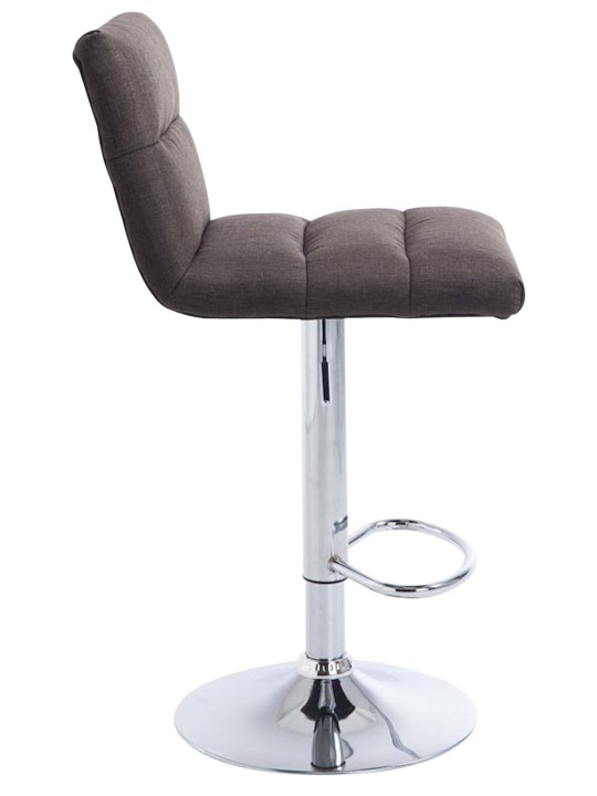 Barstol Limerick stof krom, mørkegrå