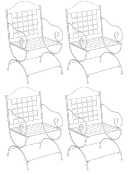 Sæt med 4 stole Lotta, antik hvid