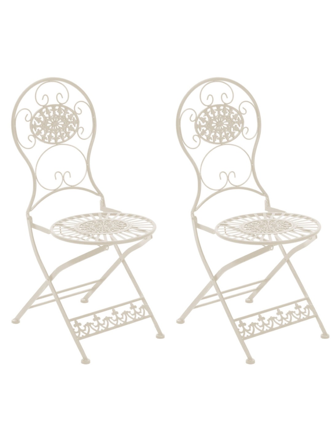 Sæt med 2 stole Mani, antik creme