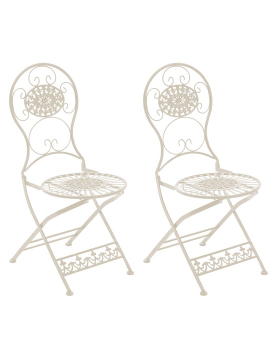 Sæt med 2 stole Mani, antik creme