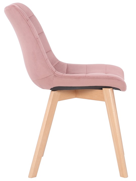 Sæt med 2 spisestuestole Passaic velvet, pink