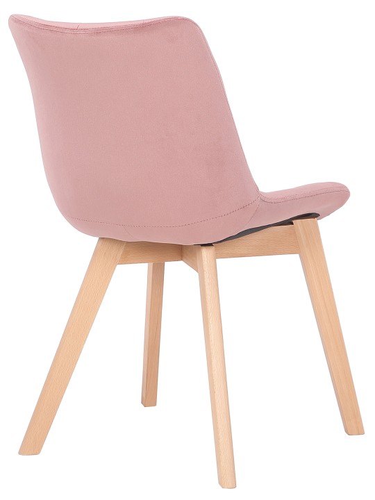 Sæt med 2 spisestuestole Passaic velvet, pink