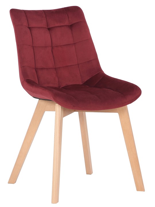 Sæt med 2 spisestuestole Passaic velvet, rød