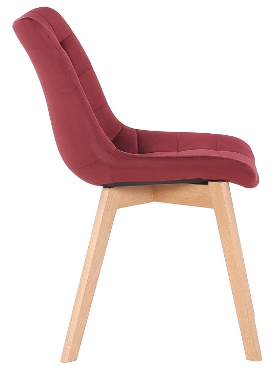 Sæt med 2 spisestuestole Passaic velvet, rød