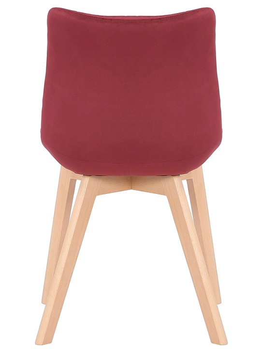 Sæt med 2 spisestuestole Passaic velvet, rød