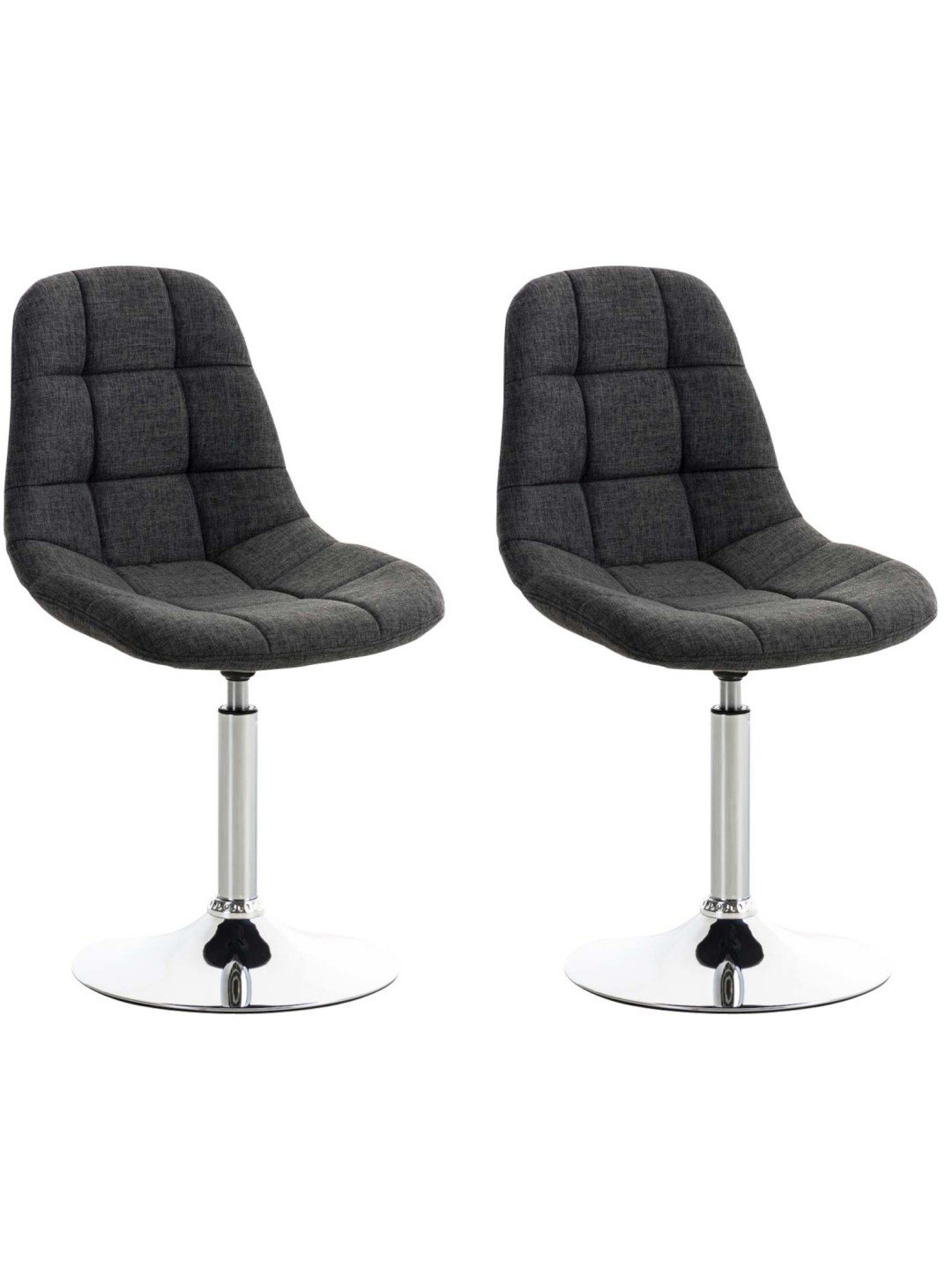 Sæt med 2 stole Emil stof, mørkegrå