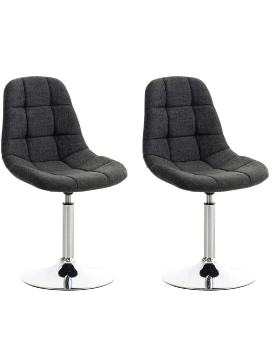 Sæt med 2 stole Emil stof, mørkegrå Sæt med 2 stole Emil stof, mørkegrå