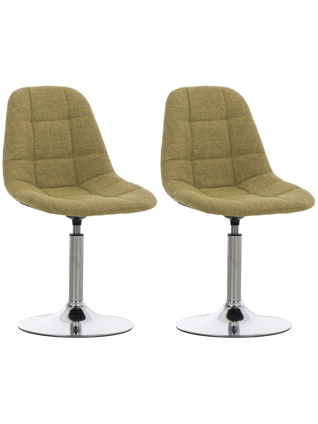 Sæt med 2 stole Emil stof, grøn