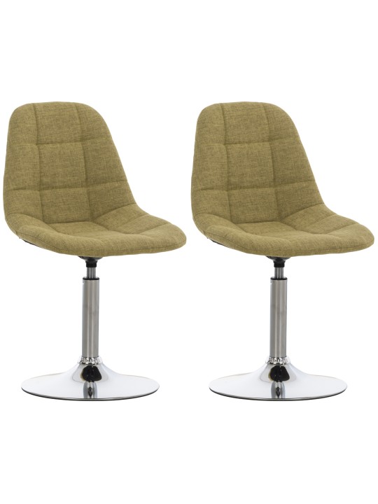 Sæt med 2 stole Emil stof, grøn Sæt med 2 stole Emil stof, grøn