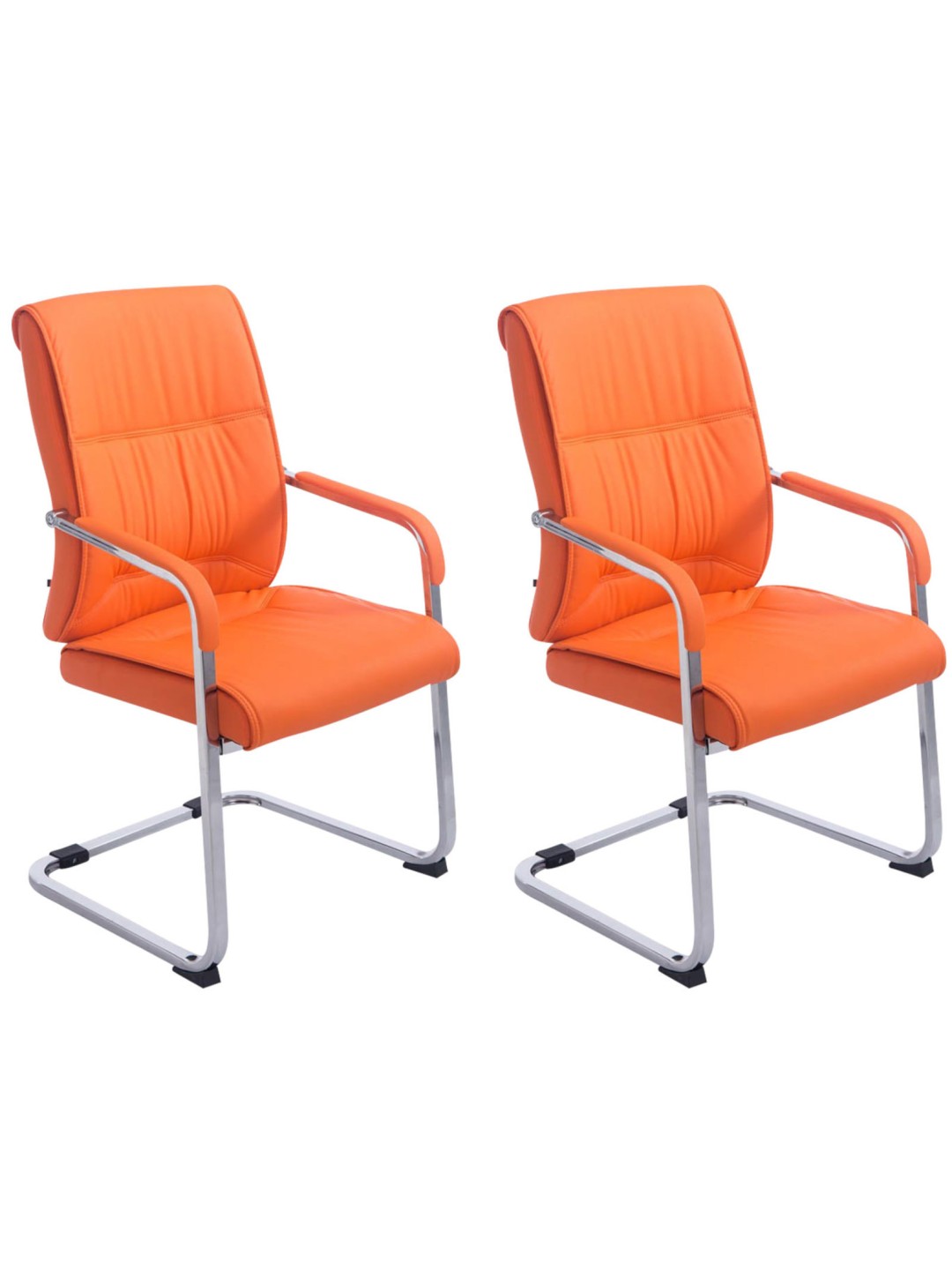 Sæt med 2 cantilever stole XL Anubis, orange