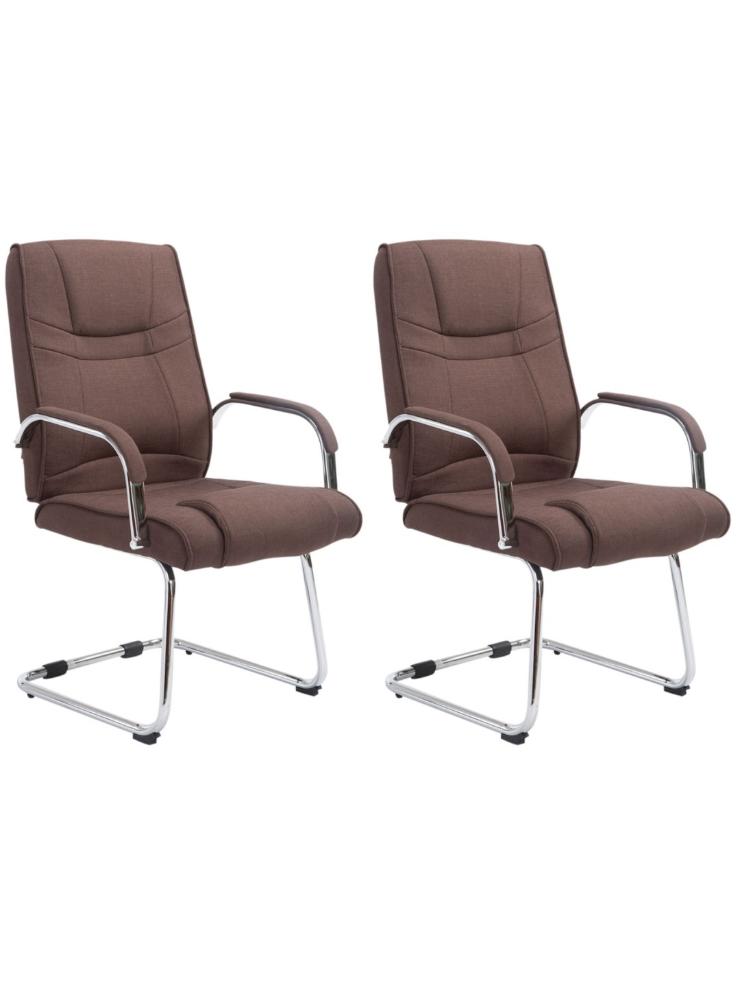 Sæt med 2 stole Attila stof, brun