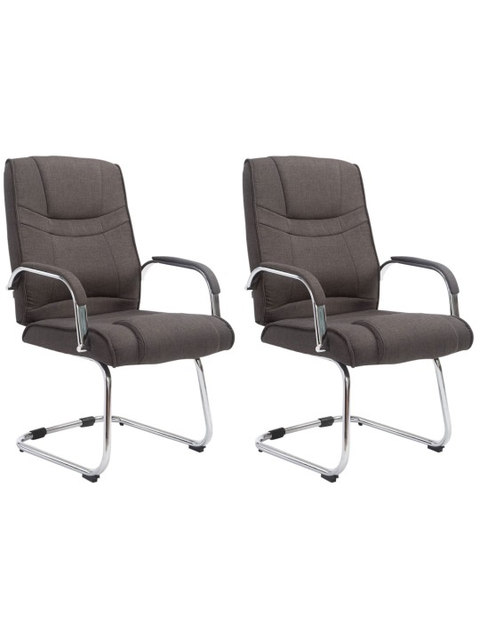Sæt med 2 stole Attila stof, mørkegrå