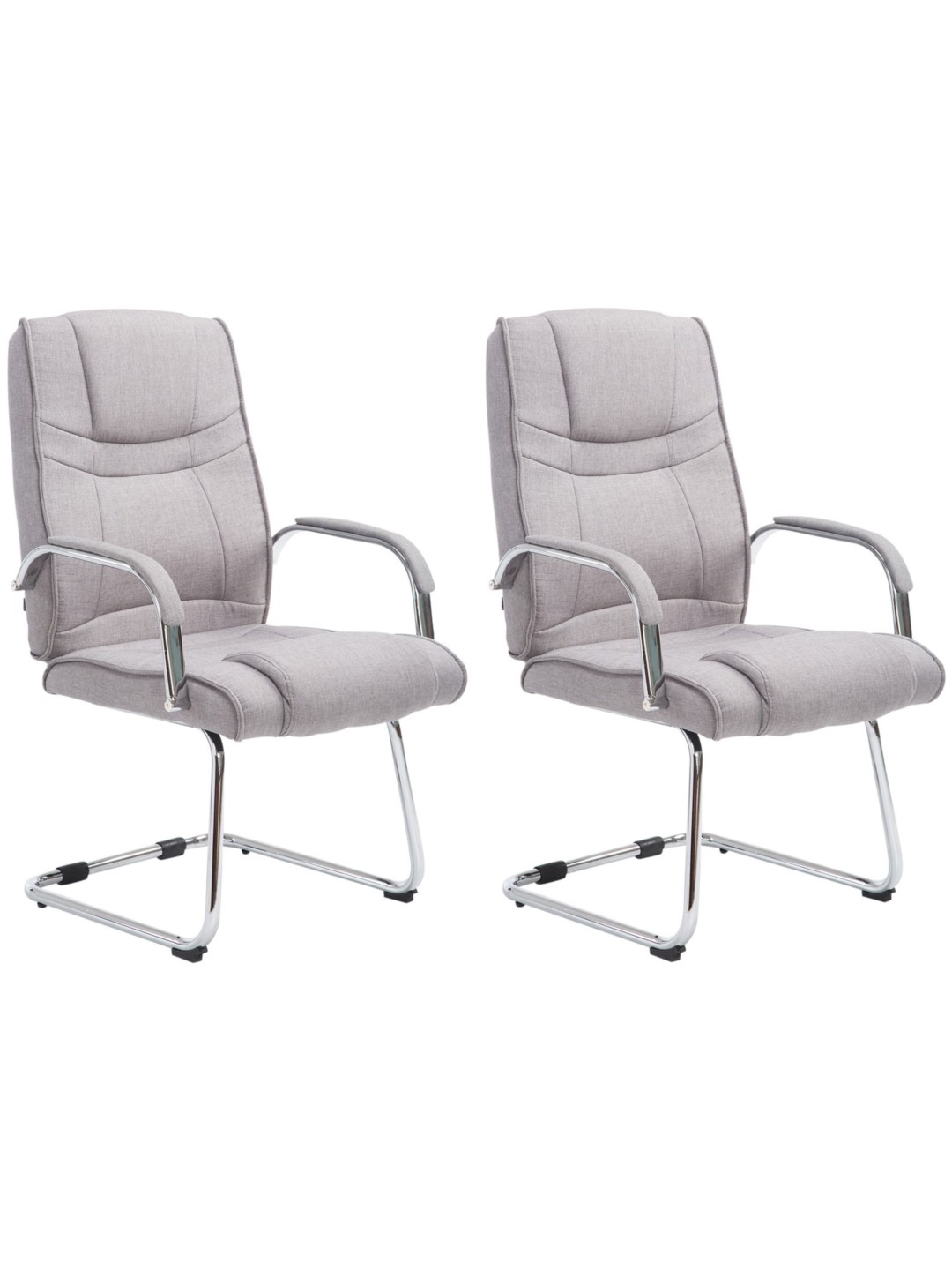 Sæt med 2 stole Attila stof, grå