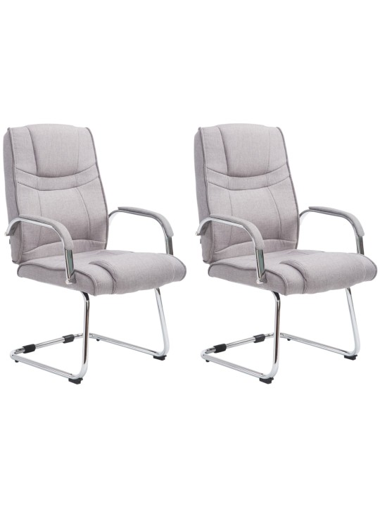 Sæt med 2 stole Attila stof, grå Sæt med 2 stole Attila stof, grå
